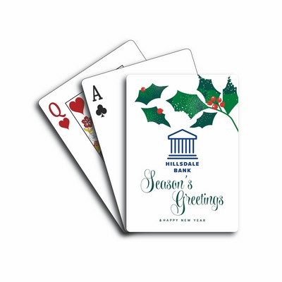 Mistletoe Holiday Design Full Color Custom Back Poker Size Playing Cards